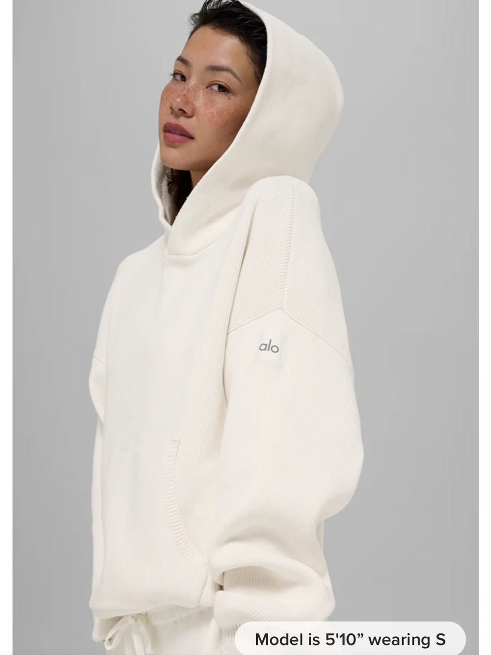 Gorgeous $220 Alo Yoga Scholar Hooded Sweater Knit Hoodie Sz XL oversized